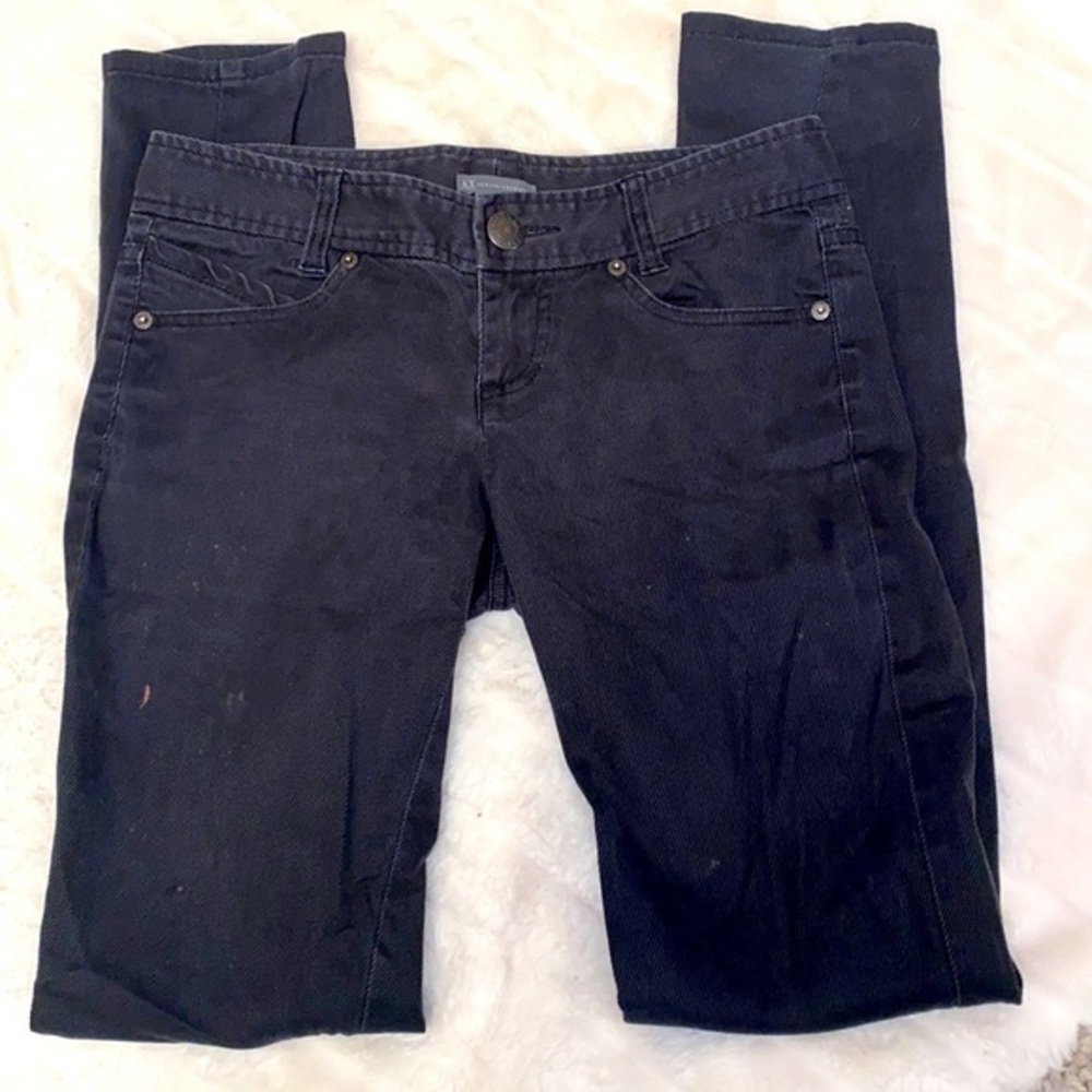 Armani Exchanfe light corduroy deep charcoal grey jeans size 2